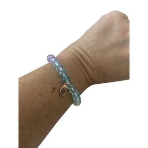 ombré glass bead bracelet